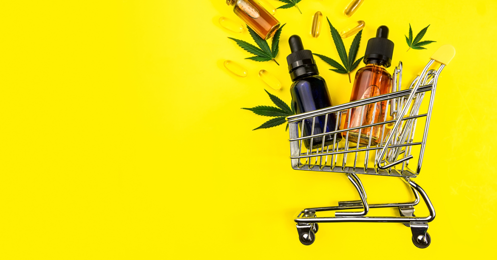 CBD OIL TINCTURES IN SHOPPING CART